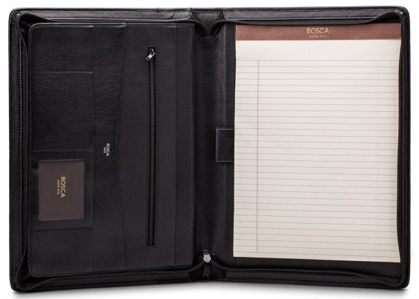 Bosca Nappa Vitello Deluxe Zip Around Portfolio Organizer