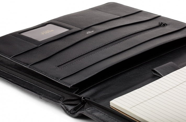Bosca Nappa Vitello Deluxe Zip Around Portfolio Organizer