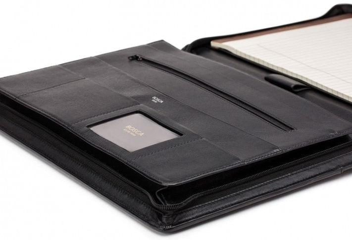 Bosca Nappa Vitello Deluxe Zip Around Portfolio Organizer