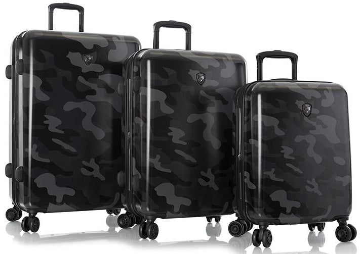 Heys Black Camo 3-Piece Luggage Set
