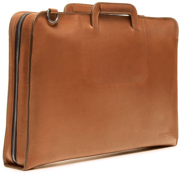 Korchmar Jackson Leather Zippered Briefcase