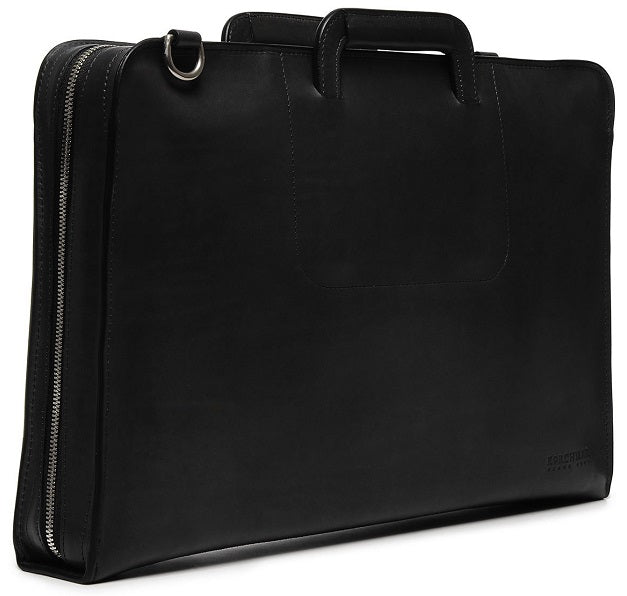 Korchmar Jackson Leather Zippered Briefcase