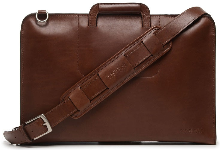 Korchmar Jackson Leather Zippered Briefcase