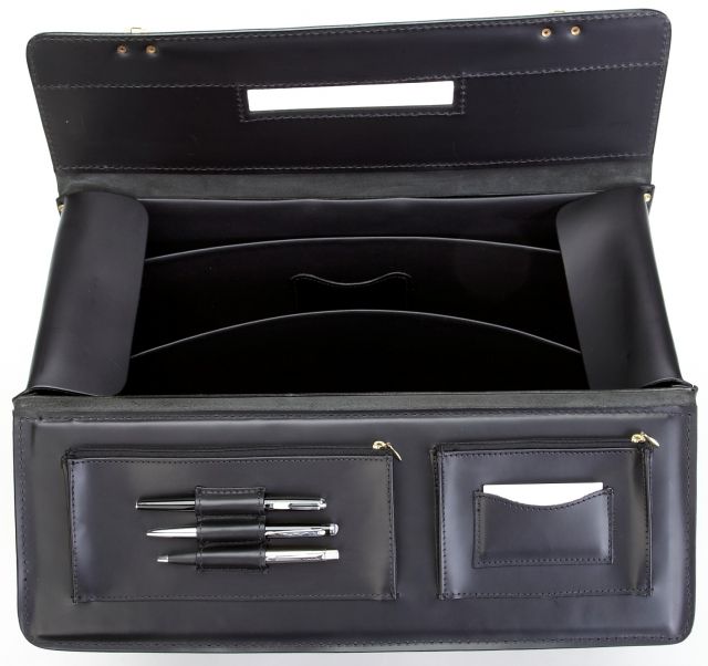 Korchmar Litigator 18" Wheeled Leather Litigation Case