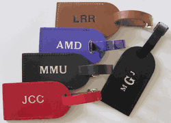 Leather Monogrammed Luggage Tags