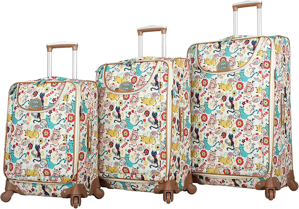 Lily Bloom Furry Friends 3-Piece Luggage Set