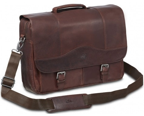 Mancini Buffalo Leather Laptop Porthole Briefcase