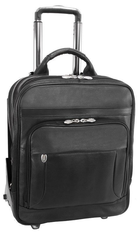 McKlein I Series Wicker Park Leather Detachable-Wheeled 3-Way Computer Backpack Brief