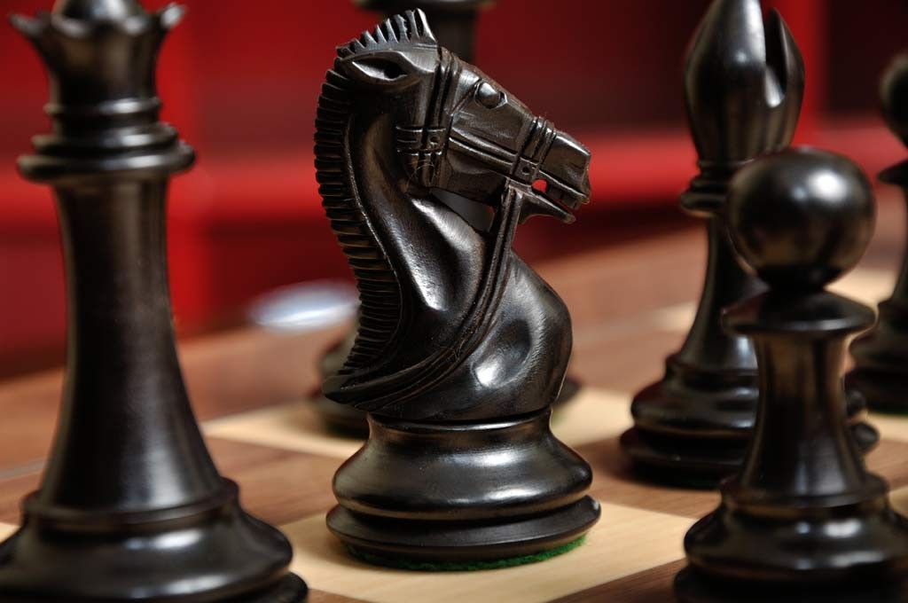 Staunton Leicester Chess Set, Box and Board Combination