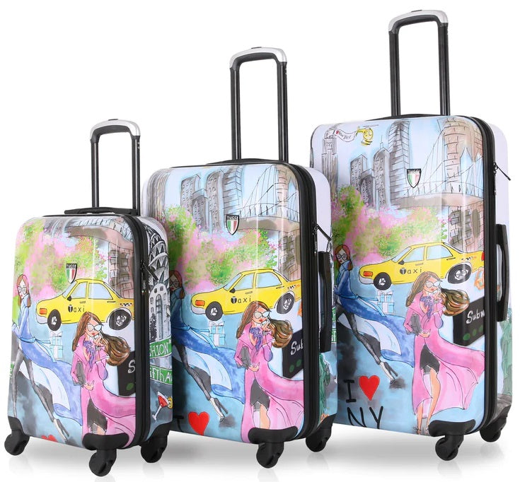 Tucci 3-Piece Luggage Set - New York Love