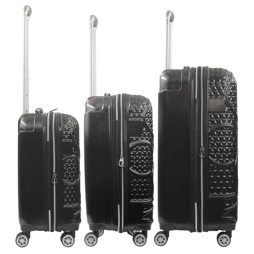 Disney Mickey Mouse Rolling Suitcases 3 Piece Set Black
