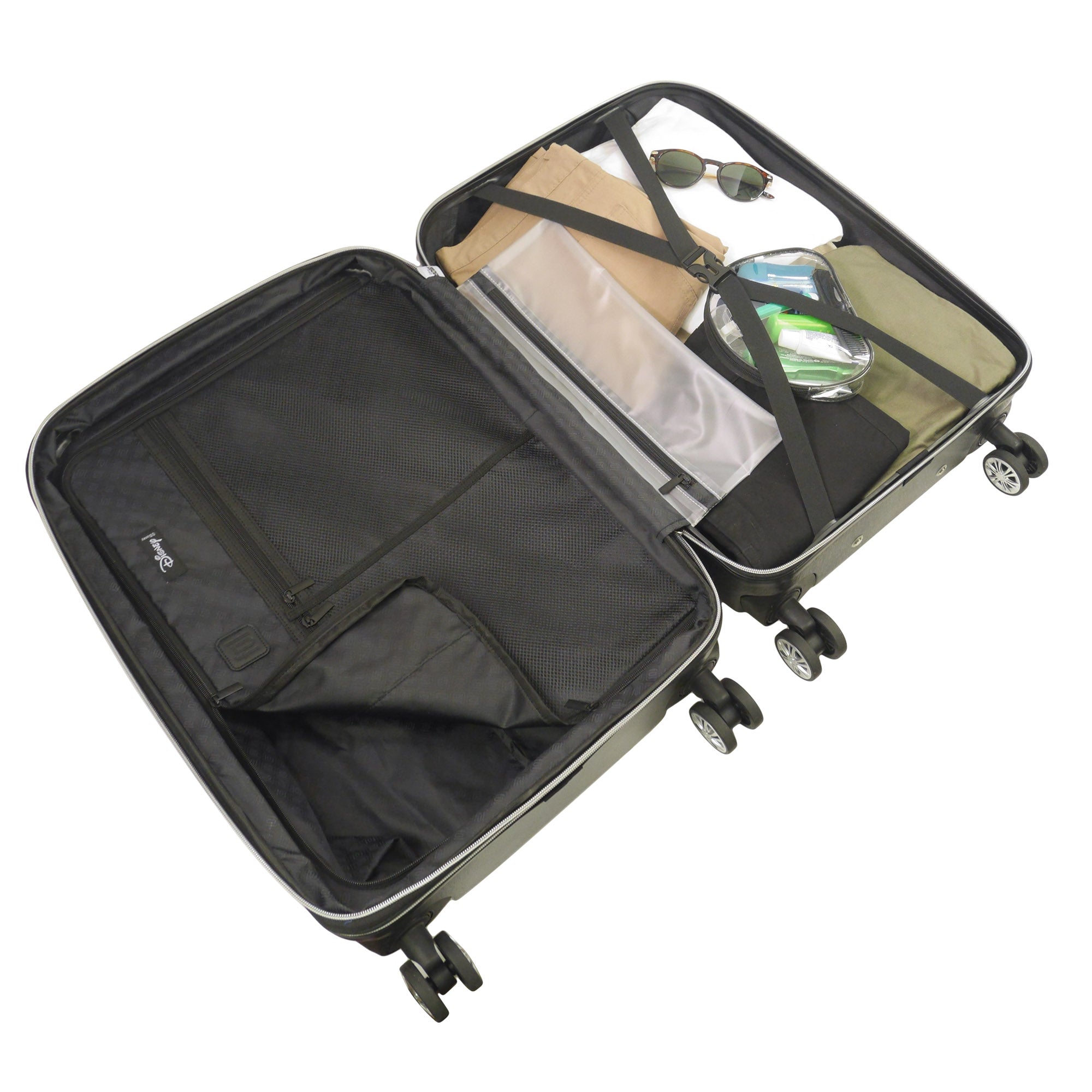 Disney Mickey Mouse Rolling Suitcases 2 Piece Set Black