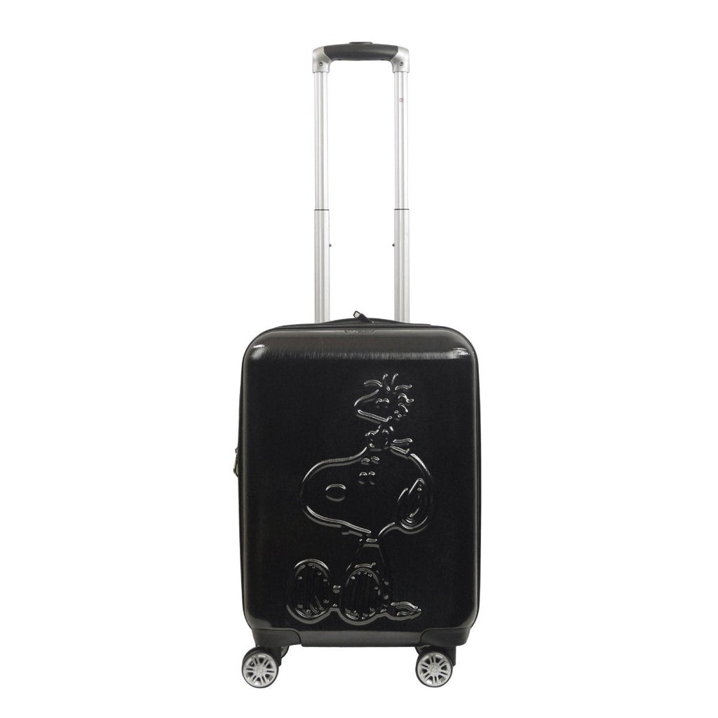 Peanuts Snoopy & Woodstock Black 22" Carry-on Spinner Luggage