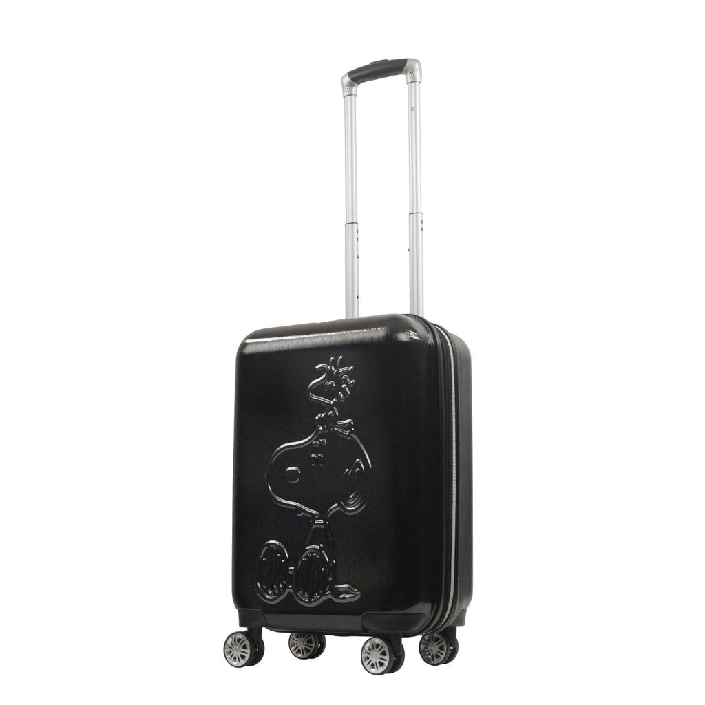 Peanuts Snoopy & Woodstock Black 22" Carry-on Spinner Luggage