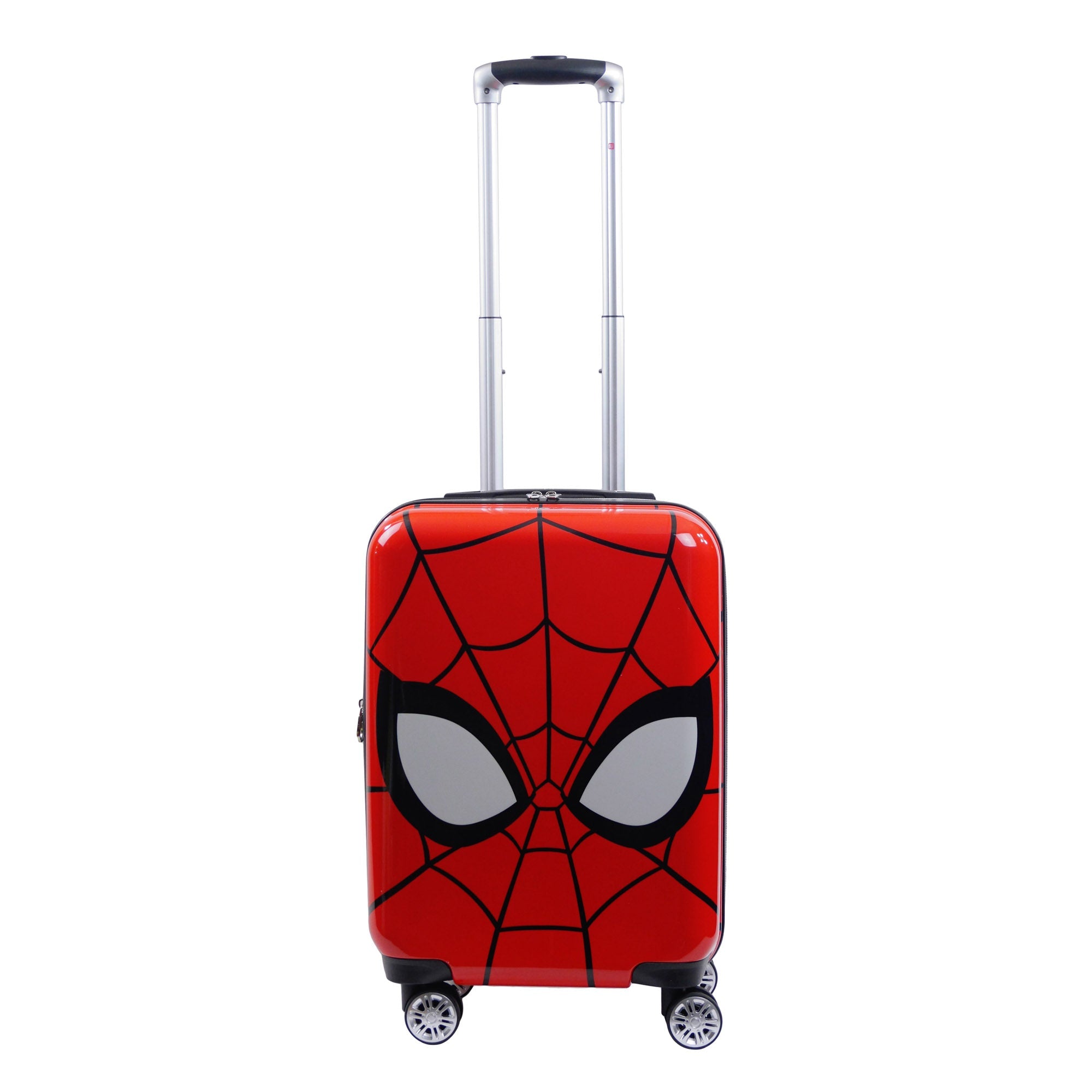 Marvel Spiderman Mask FŪL 21" Hard Rolling Luggage, Red