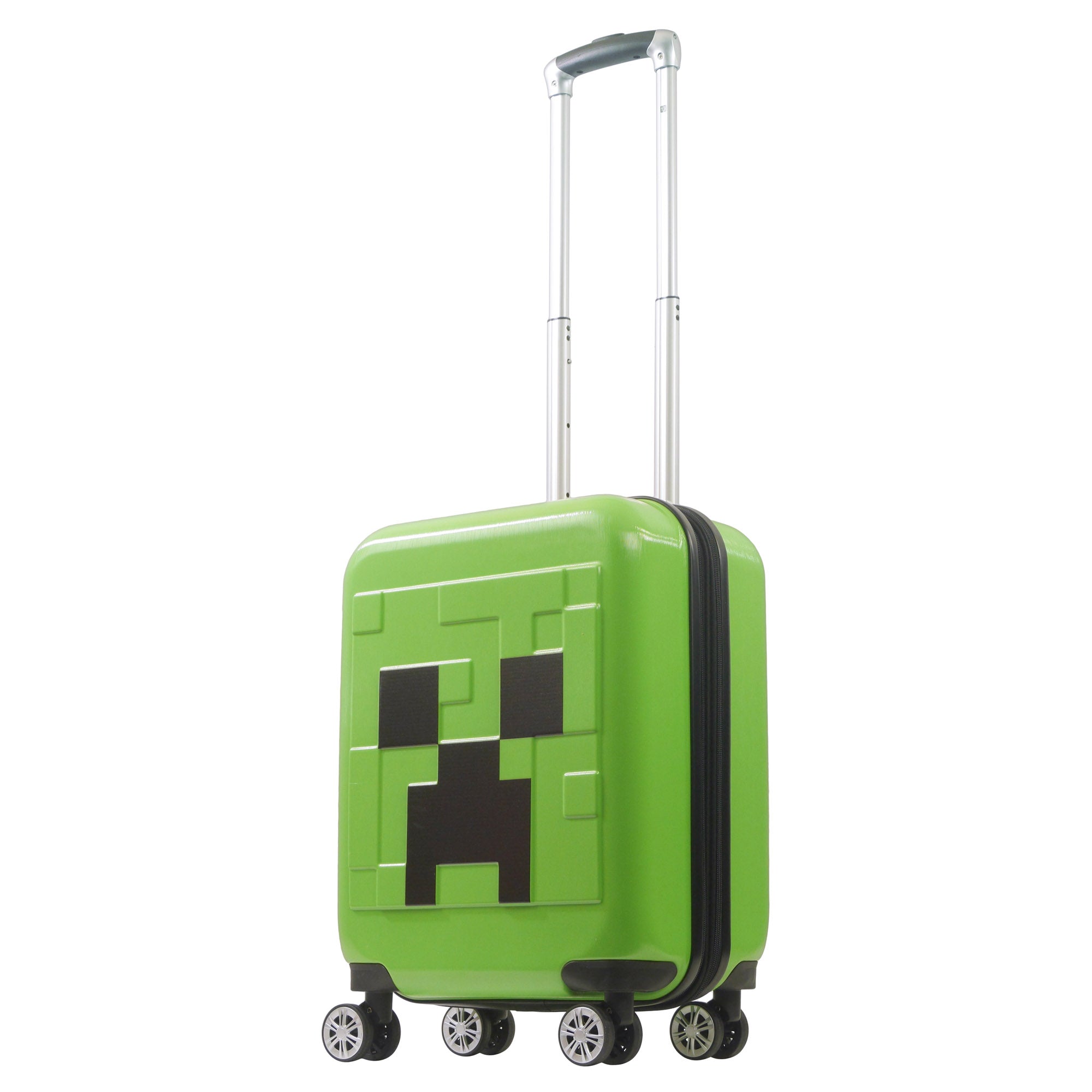 Minecraft Creeper Big face 21.5" Expandable Carry-On Spinner Luggage by FŪL