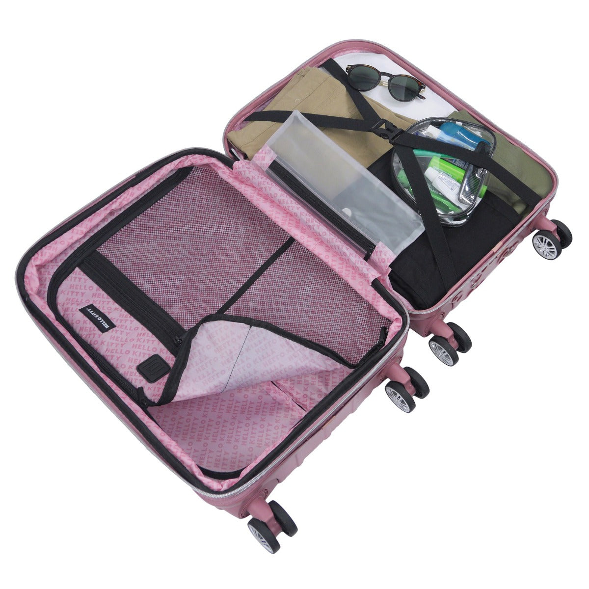 Hello Kitty Portrait & Bows 22.5" Carry-on Luggage Spinner Suitcase