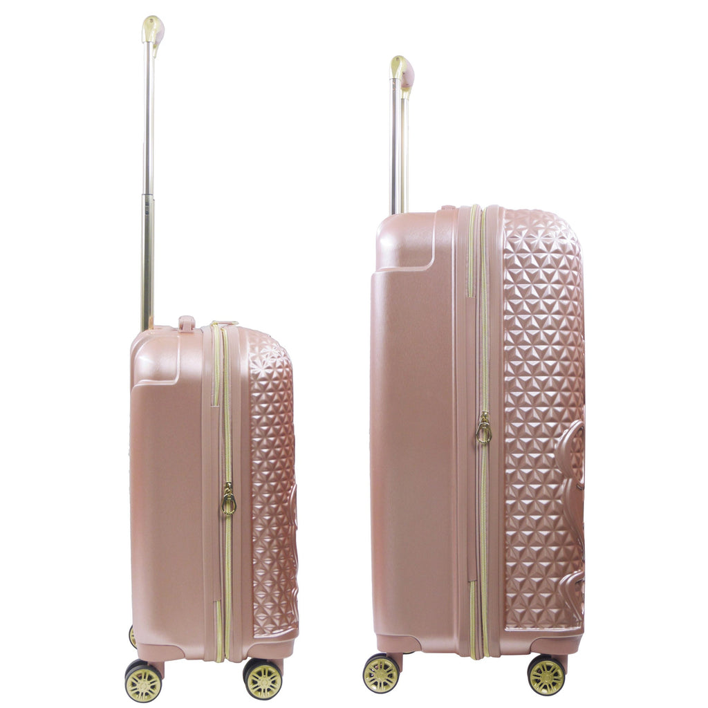 Disney Minnie Mouse Rolling Luggage 2 Piece Set Rose Gold