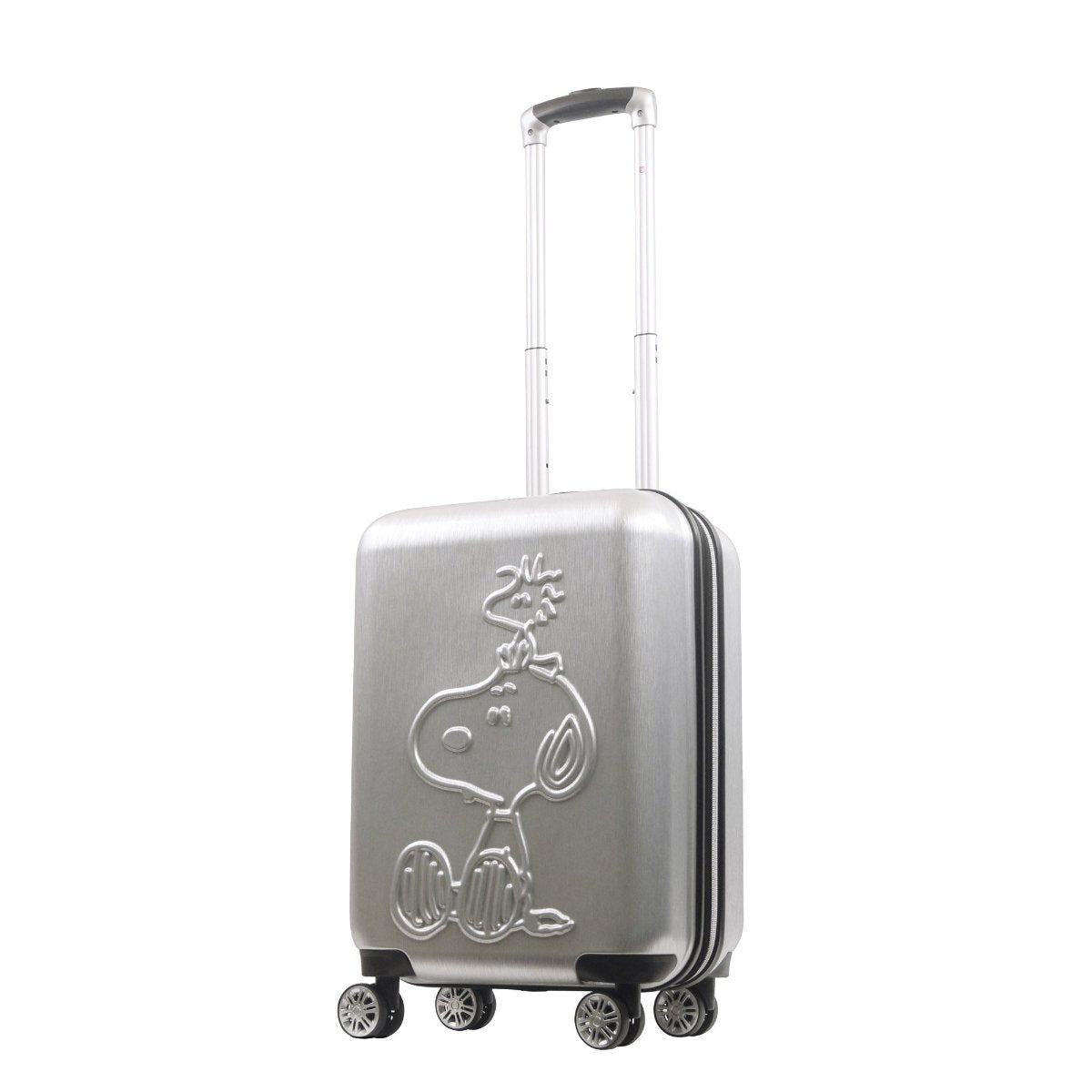 Peanuts Snoopy & Woodstock Silver 22" Carry-on Spinner Luggage