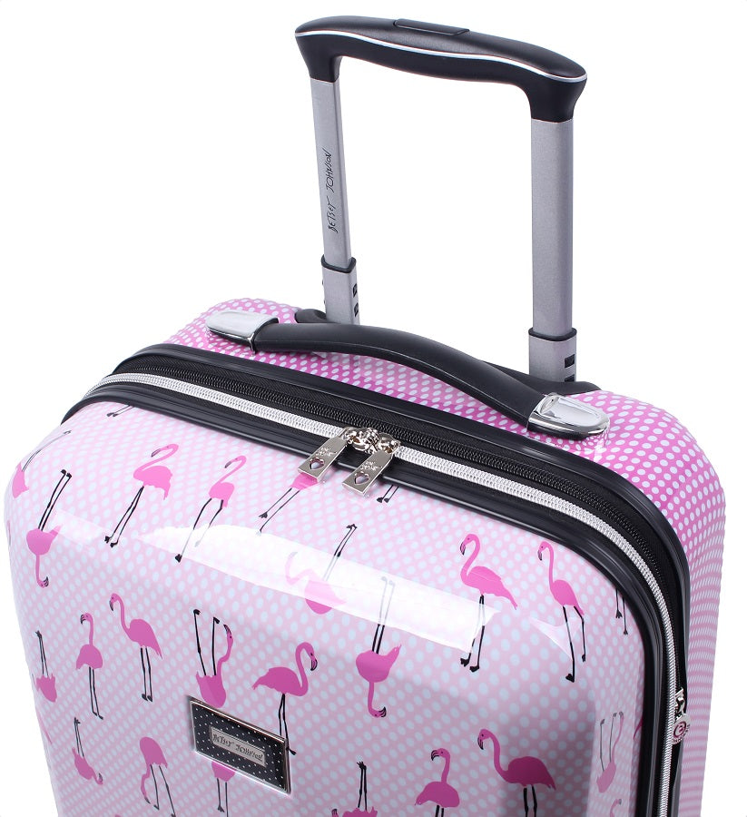 Betsey Johnson Flamingo Strut 3-Piece Luggage Set
