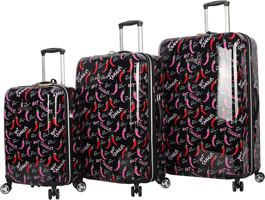 Betsey Johnson Hot Tamales 3-Piece Luggage Set