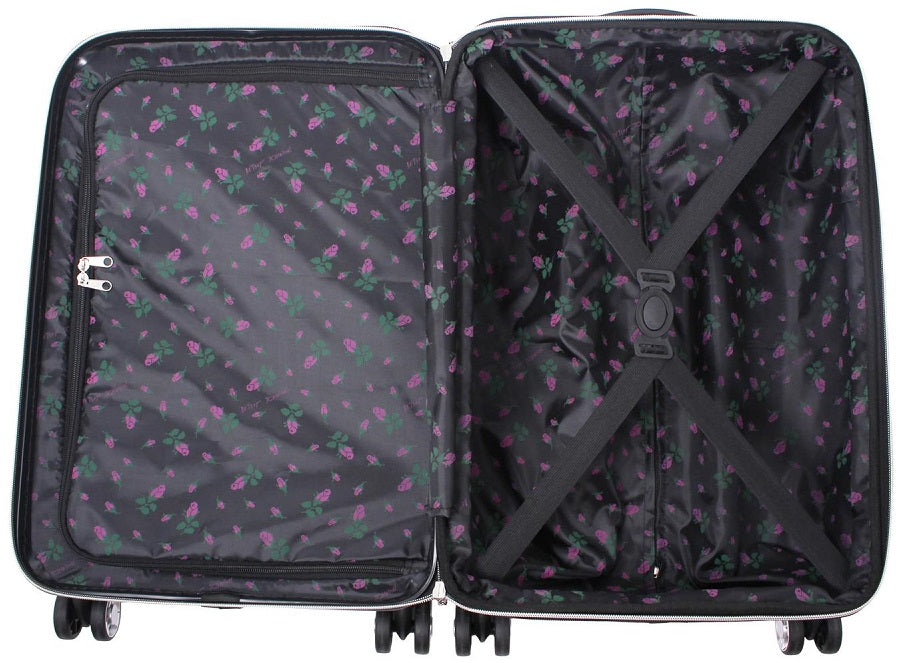 Betsey Johnson Stripe Roses 26" Spinner