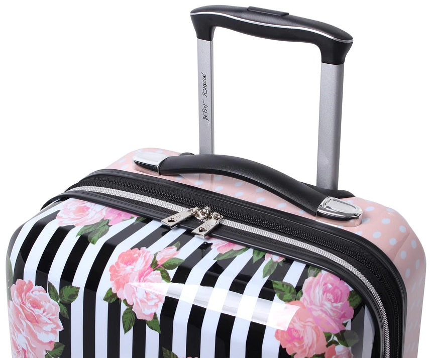 Betsey Johnson Stripe Roses 30" Spinner