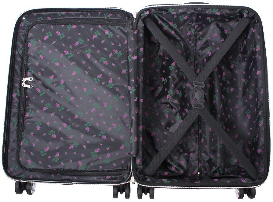 Betsey Johnson Stripe Roses Carry-On Spinner