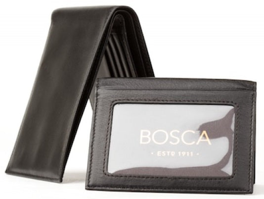 Bosca Nappa Vitello Credit Wallet w/ Removable ID Passcase