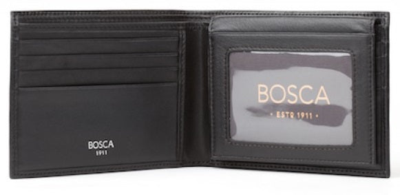 Bosca Nappa Vitello Credit Wallet w/ Removable ID Passcase