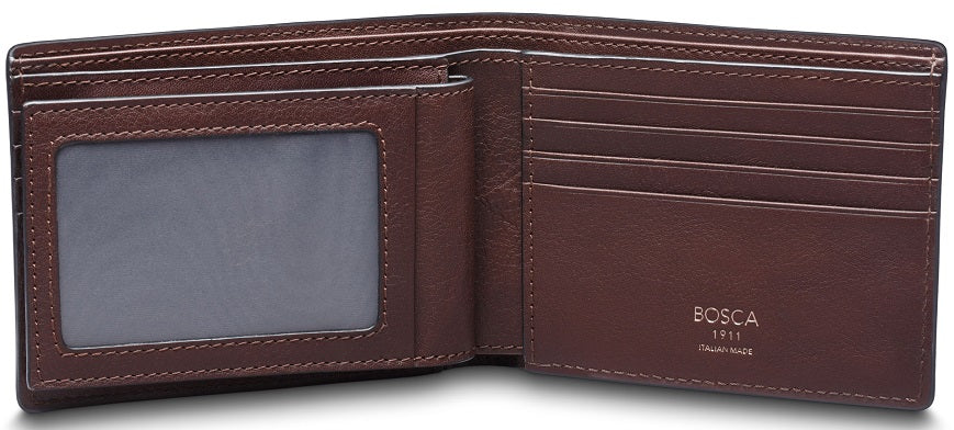Bosca Navayo Italia Slim 10-Pocket Flip I.D. Bifold