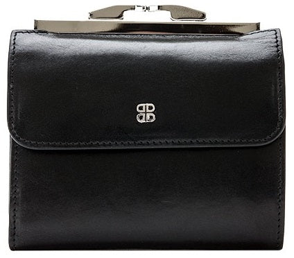 Bosca Old Leather 4" French Purse in Black