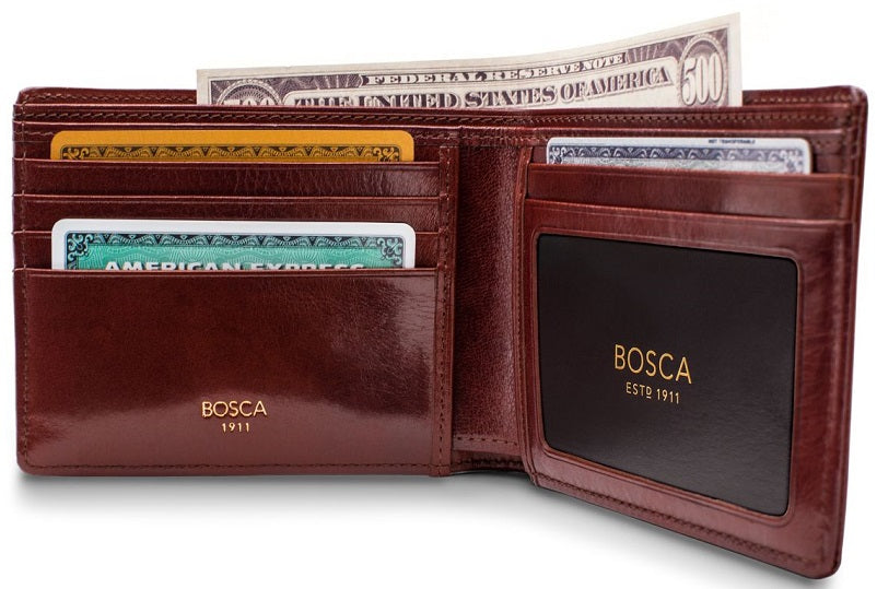 Bosca Old Leather 5-Pocket Wallet w/ ID