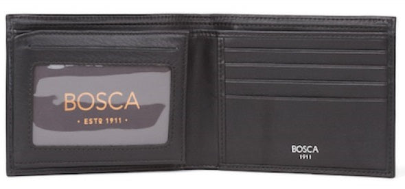 Bosca Nappa Vitello Bifold w/ Card ID Flap