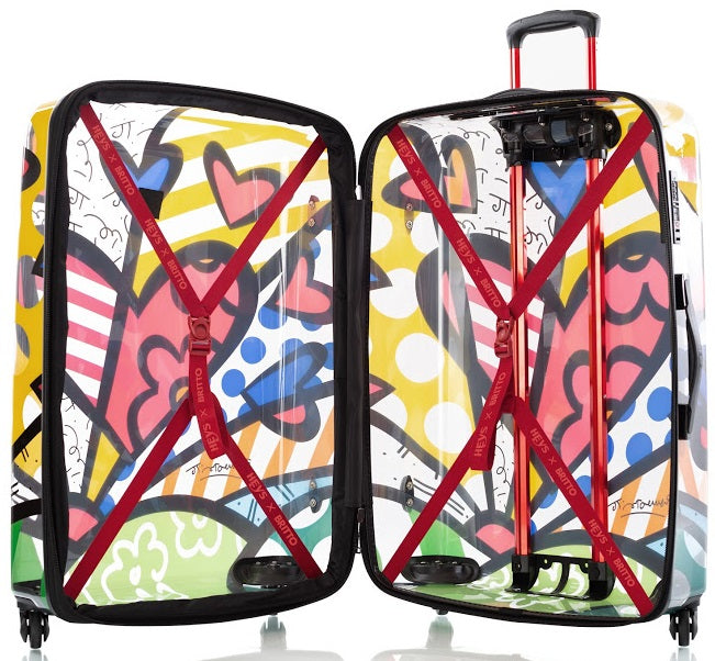 Britto by Heys "A New Day" 30" Hardside Transparent Spinner Case