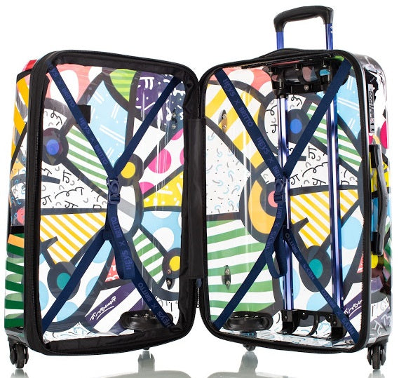 Britto by Heys "Butterfly" 26" Hardside Transparent Spinner Case