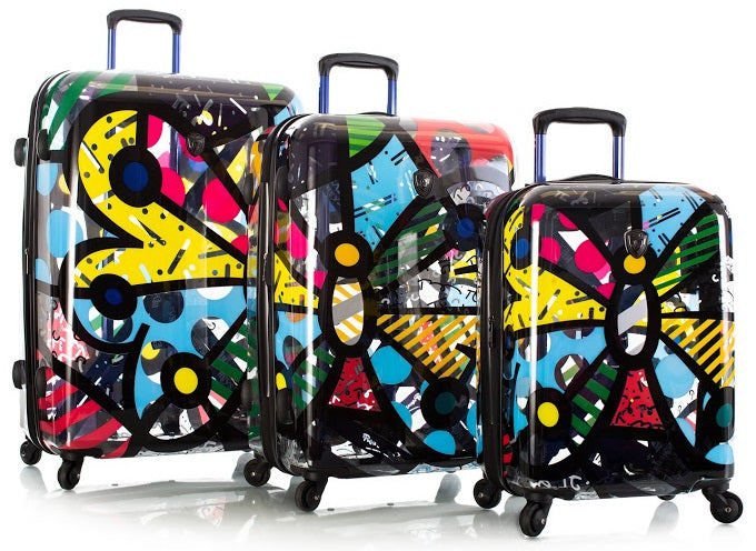 Britto by Heys "Butterfly" 3-Piece Transparent Luggage Set