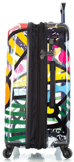 Britto by Heys "Butterfly" 3-Piece Transparent Luggage Set