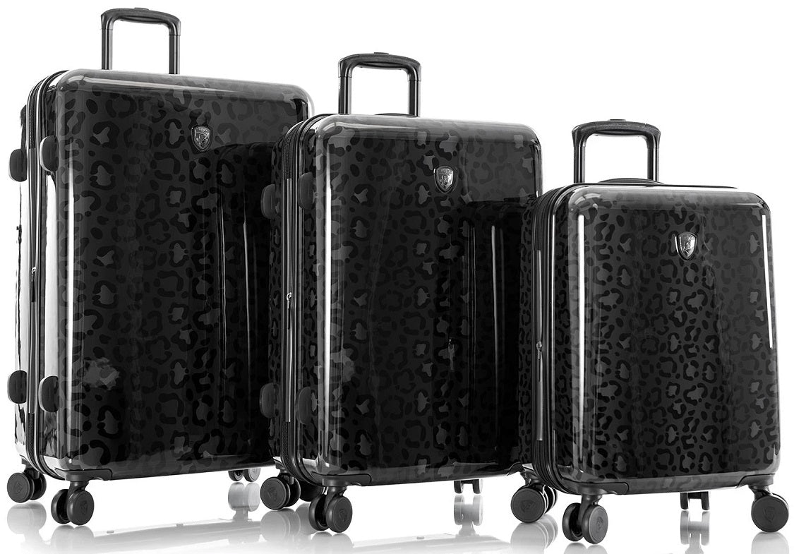 Heys Black Leopard 3-Piece Luggage Set