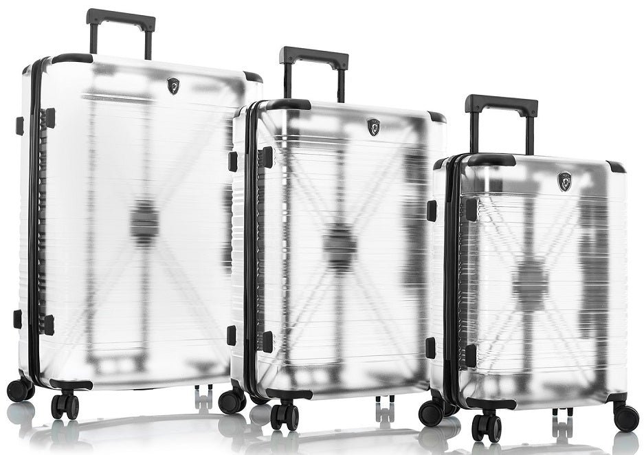 Heys X-Ray 3-Piece Transparent Luggage Set in Black