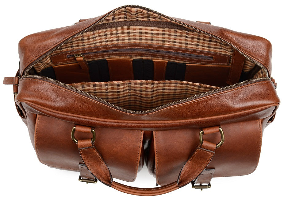 Korchmar Barton Leather Laptop Briefcase