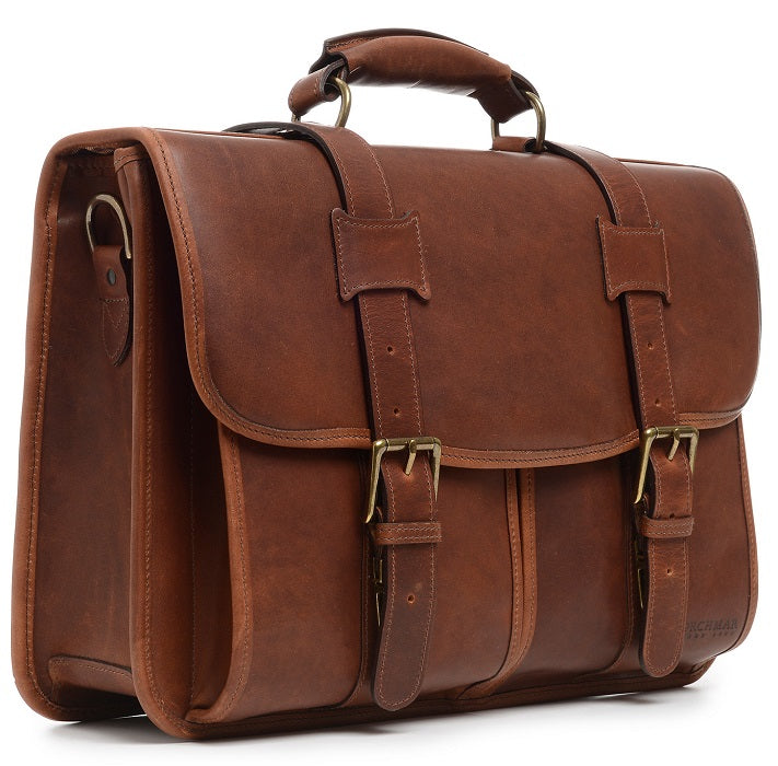 Korchmar Garfield Leather Laptop Briefcase