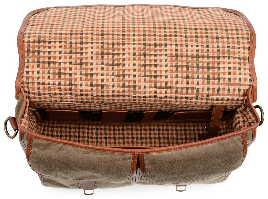 Korchmar Garfield Waxed Canvas Laptop Briefcase