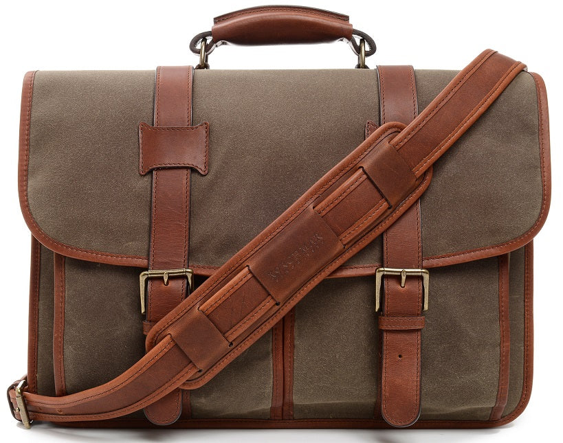 Korchmar Garfield Waxed Canvas Laptop Briefcase