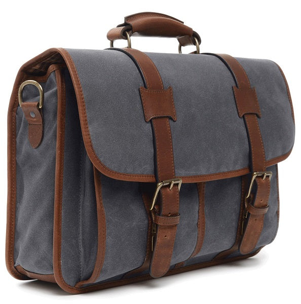 Korchmar Garfield Waxed Canvas Laptop Briefcase