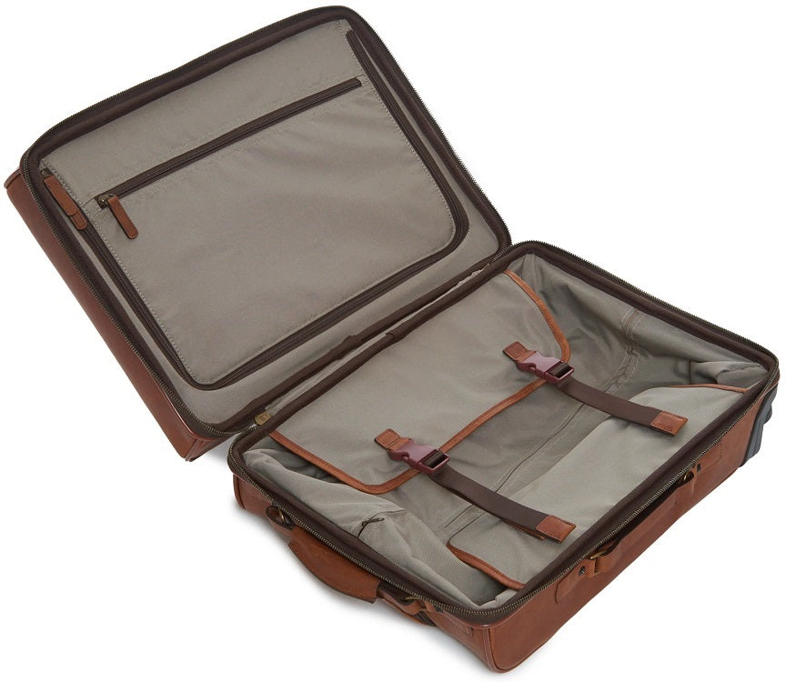 Korchmar Hudson 22" Leather Wheeled Carry-On