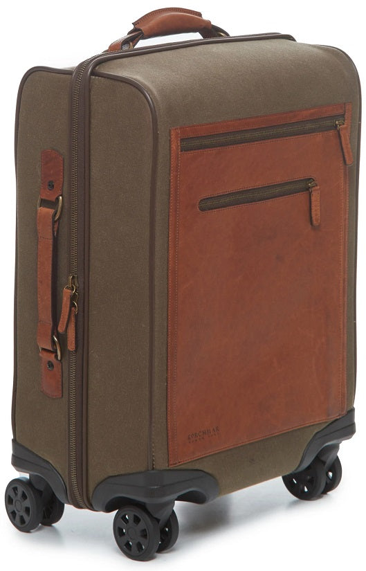 Korchmar Hudson 22" Waxed Canvas Wheeled Carry-On