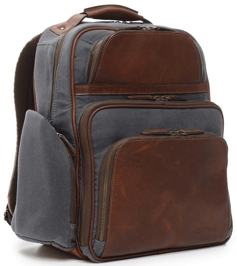 Korchmar Mason Waxed Canvas & Leather Backpack