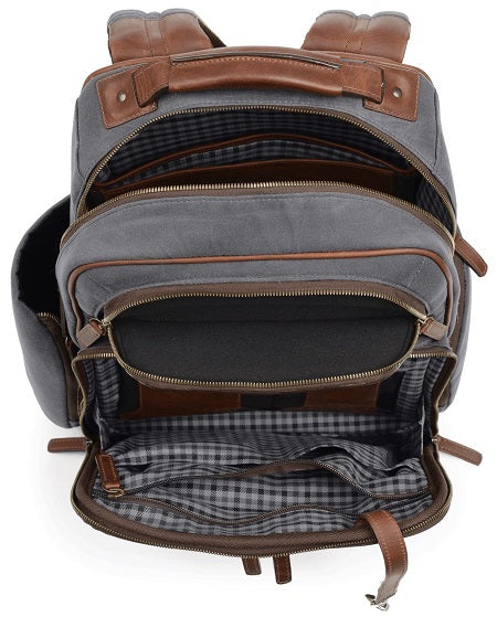 Korchmar Mason Waxed Canvas & Leather Backpack
