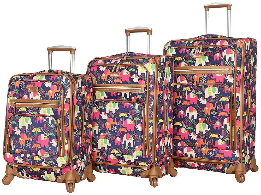 Lily Bloom Elephant Rain 3-Piece Luggage Set